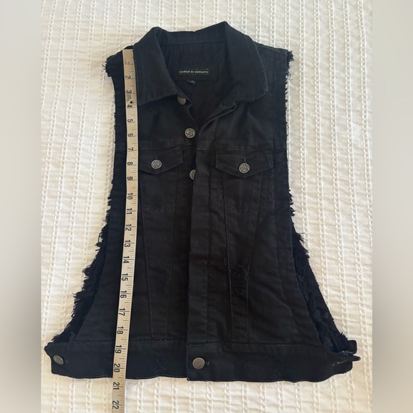 Citizens Of Humanity Black Denim Opensided Vest XS - Picture 6 of 6